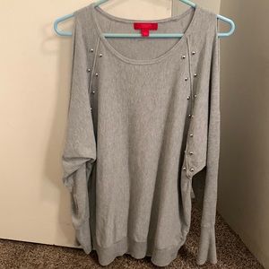 Jennifer Lopez long sleeved, cut-out shoulder sweater size L